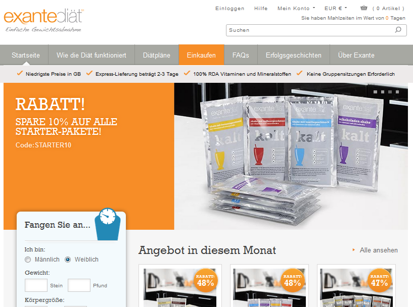 Exante Diät Screenshot