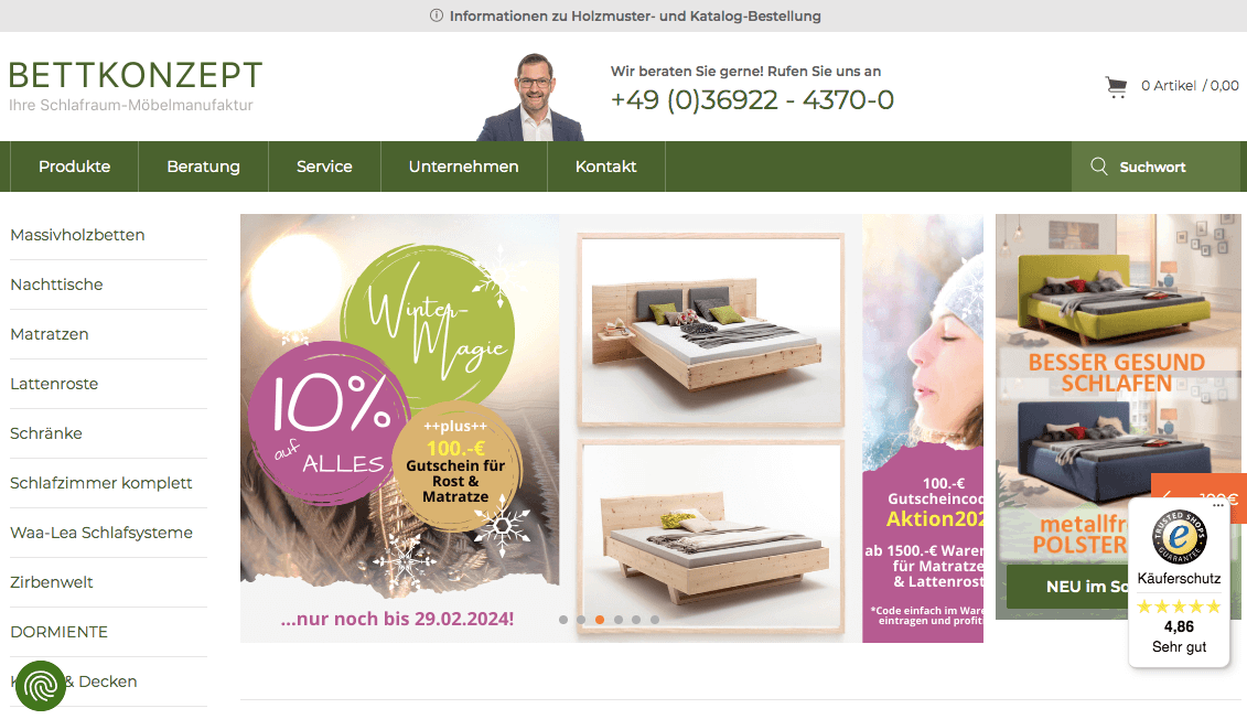 BETTKONZEPT Screenshot
