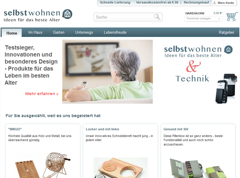 selbstwohnen.de Screenshot