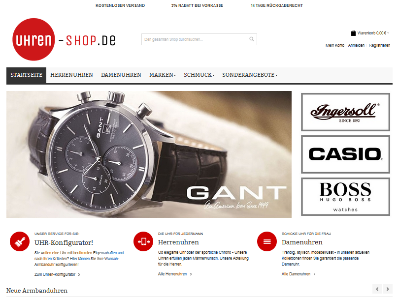 uhren-shop.de Screenshot