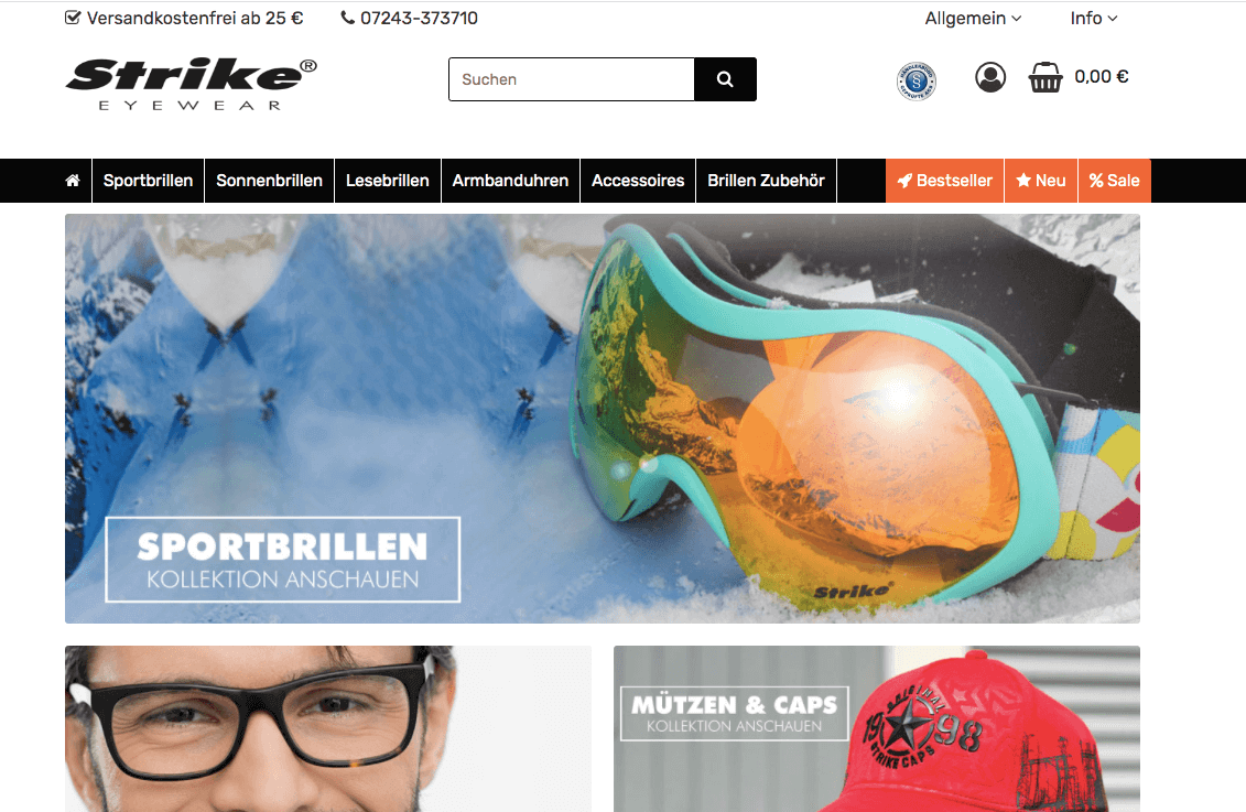 Strike EYEWEAR Screenshot