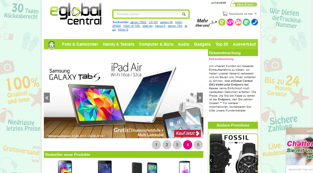 eGlobal Central Screenshot