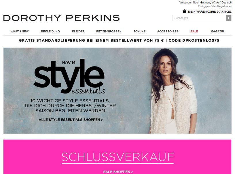 Dorothy Perkins Screenshot