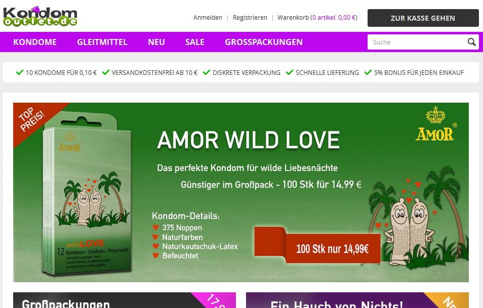 KondomOutlet Screenshot