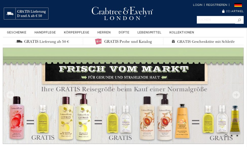 Crabtree & Evelyn Screenshot