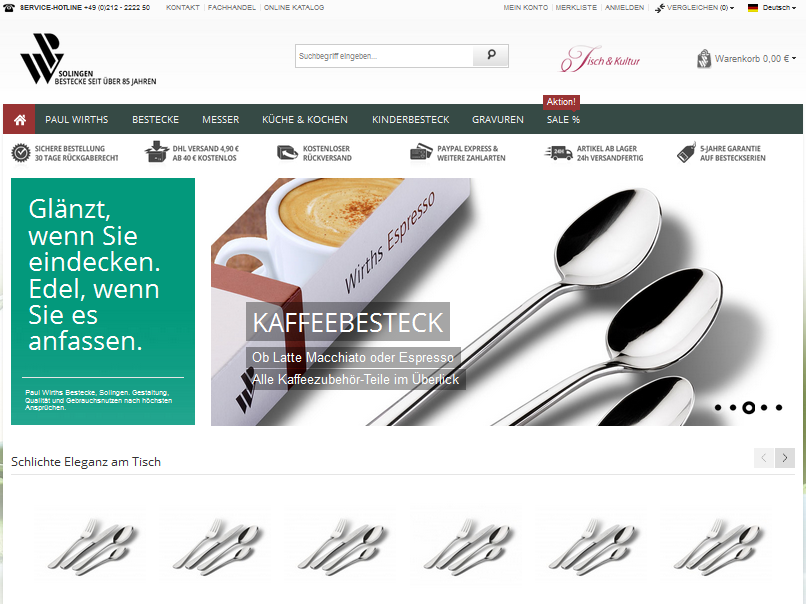 bestecke.de Screenshot