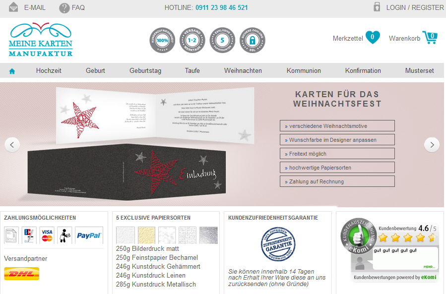 Meine-Kartenmanufaktur.de Screenshot