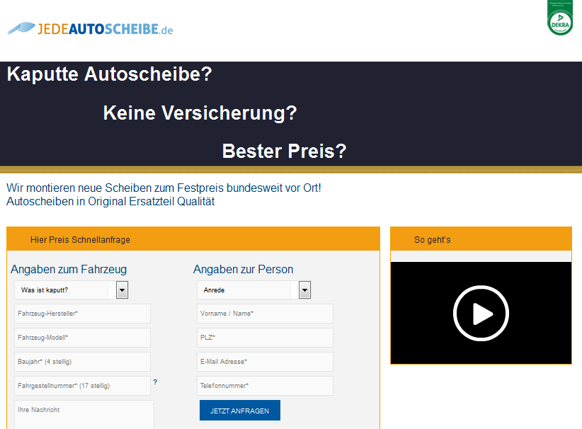 jedeautoscheibe.de Screenshot