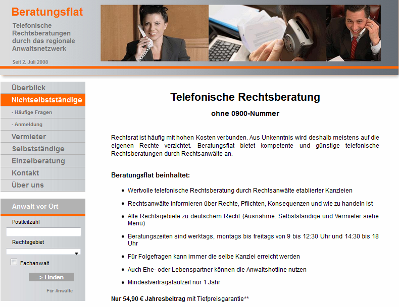 beratungsflat.de Screenshot