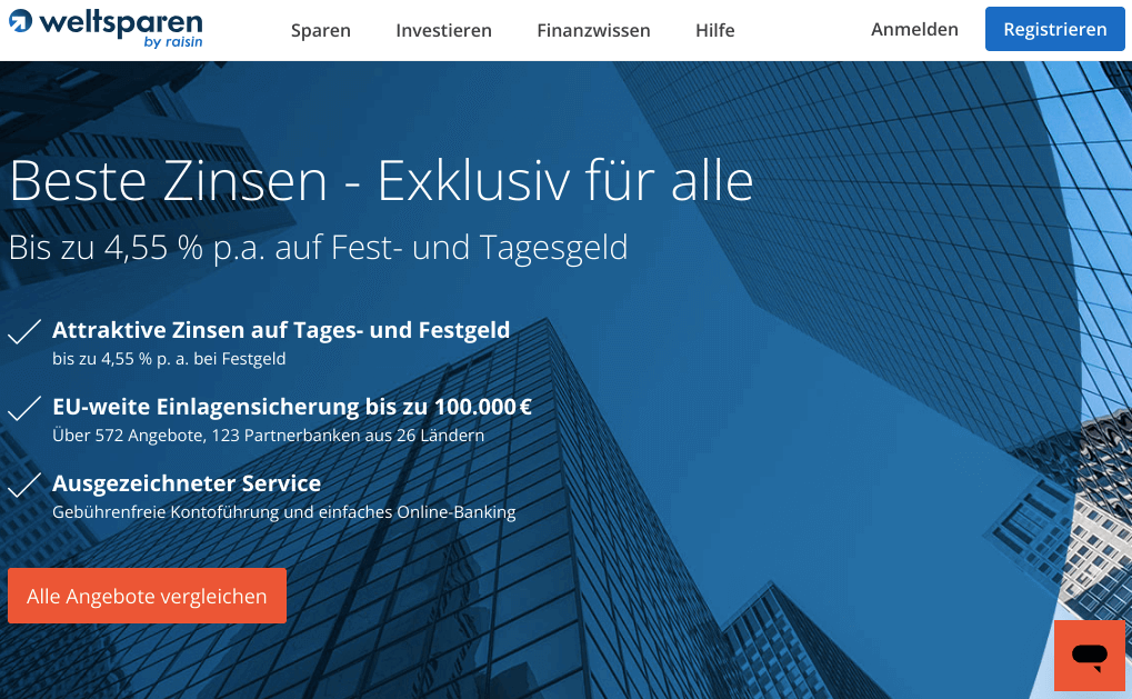 WeltSparen Screenshot