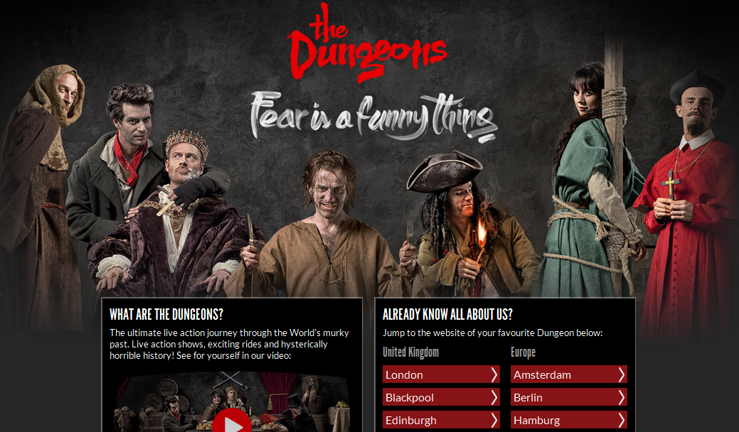 thedungeons.com Screenshot