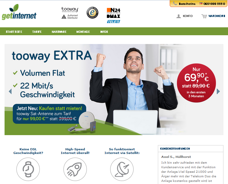 getinternet.de Screenshot