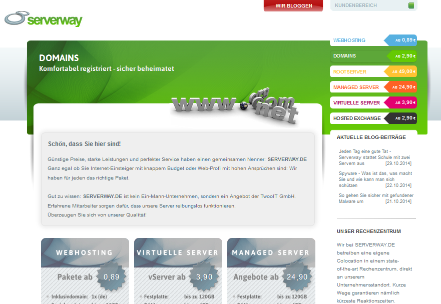 serverway.de Screenshot