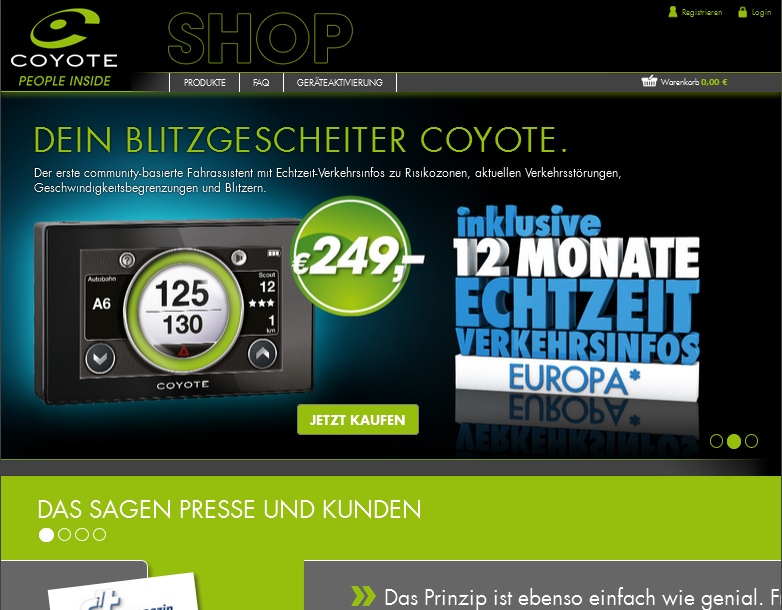 coyote-shop.de Screenshot