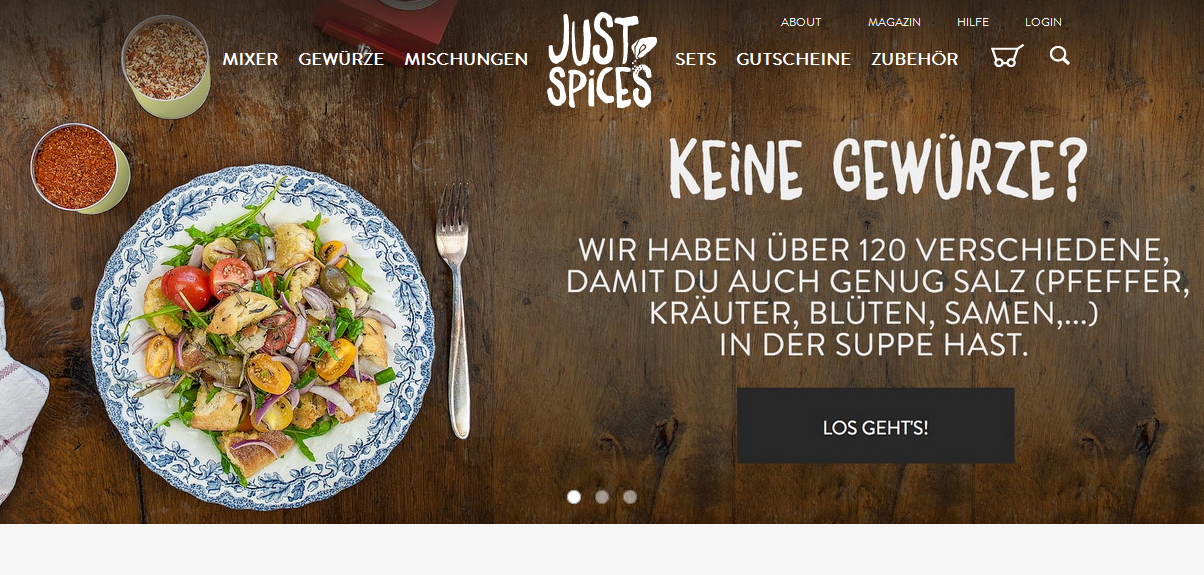 justspices.de Screenshot