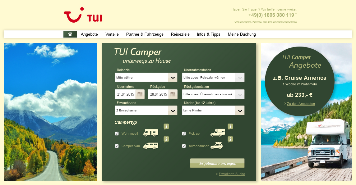 TUI Camper Screenshot