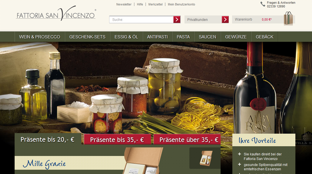 Fattoria San Vincenzo Screenshot