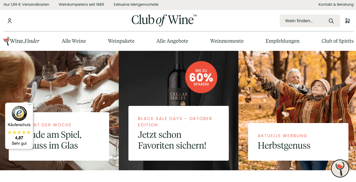 Club of Wine Screenshot