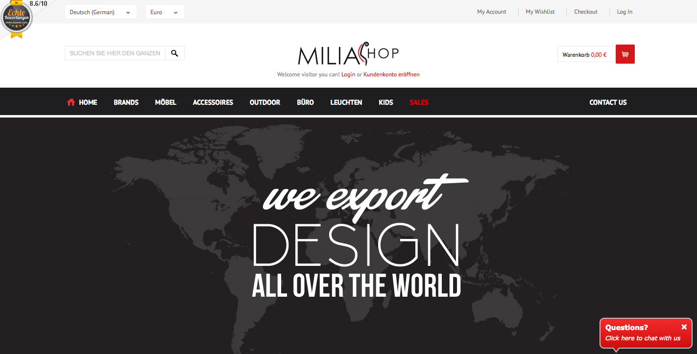 Miliashop Screenshot