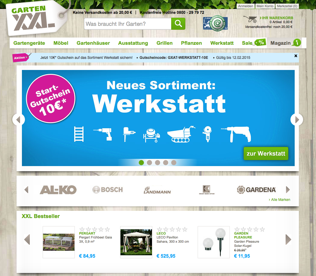 Gartenxxl AT Screenshot