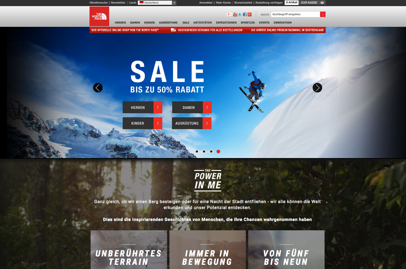 The North Face Screenshot
