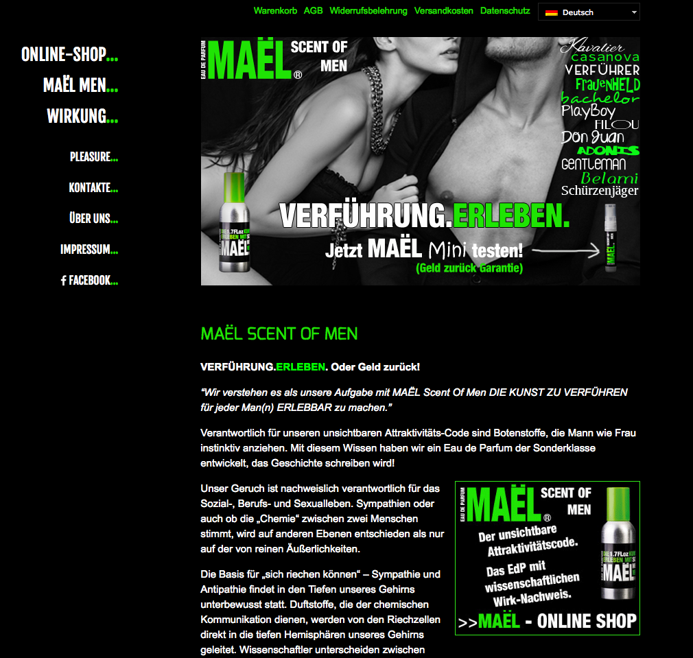 mael-scentofmen.com Screenshot