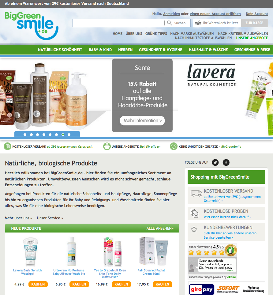 BigGreenSmile.de Screenshot