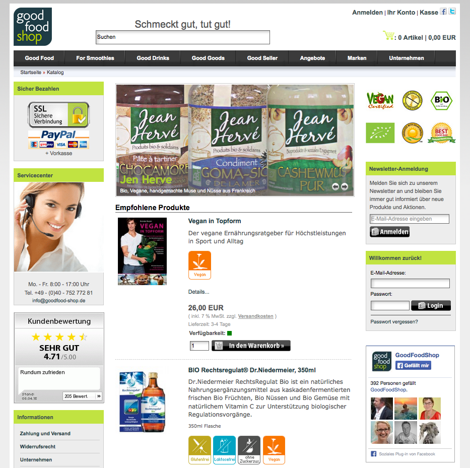 GoodFood-Shop Screenshot