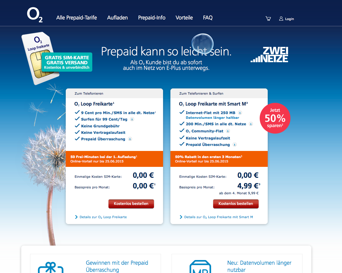 o2 Prepaid Screenshot