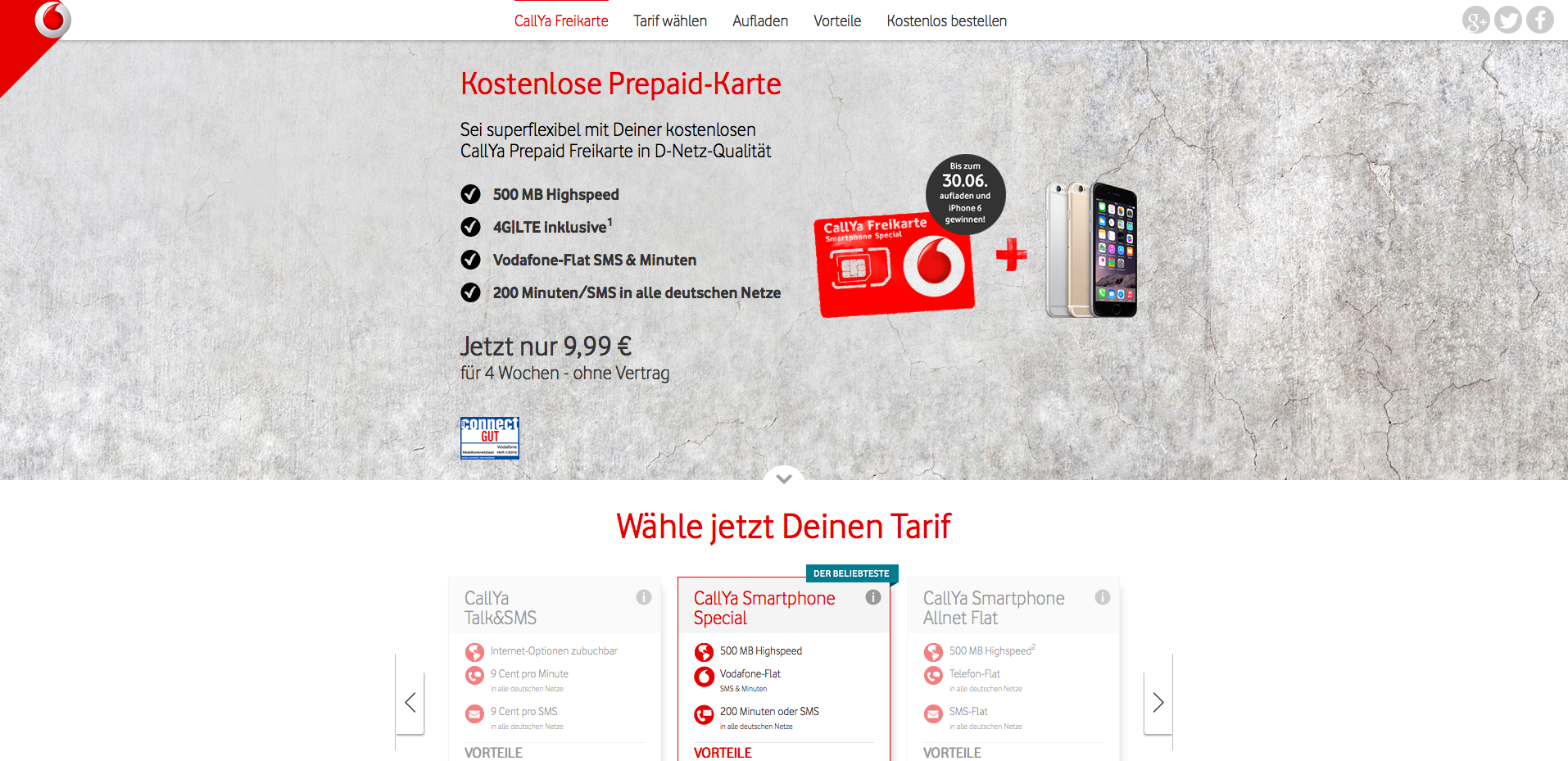 CallYa Freikarte Screenshot