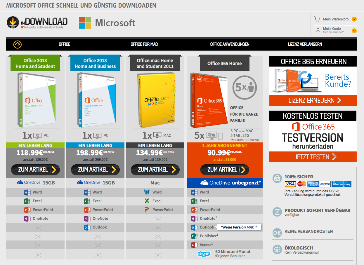 Microsoft.in-download.de Screenshot