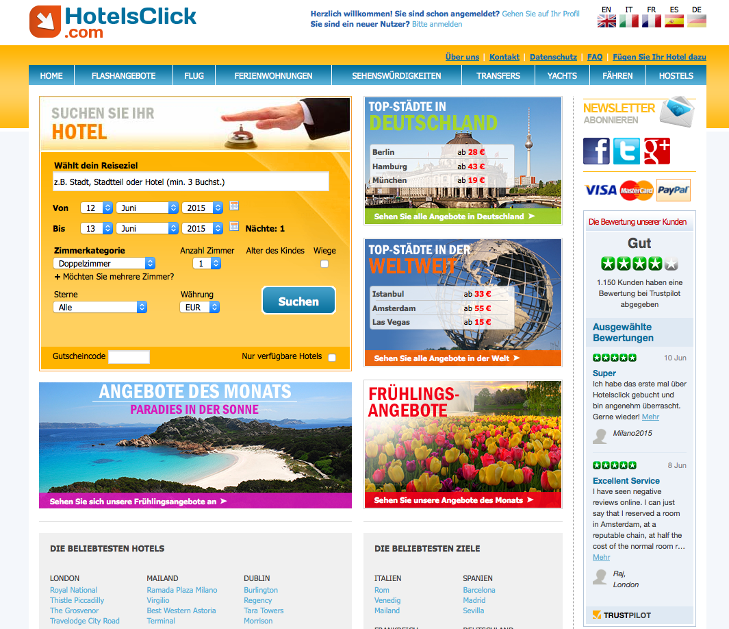 HotelsClick Screenshot