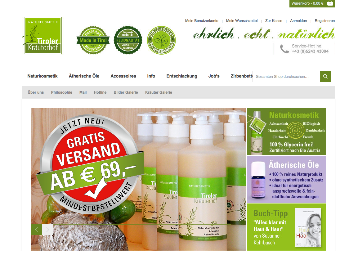 Tiroler Kräuterhof Screenshot