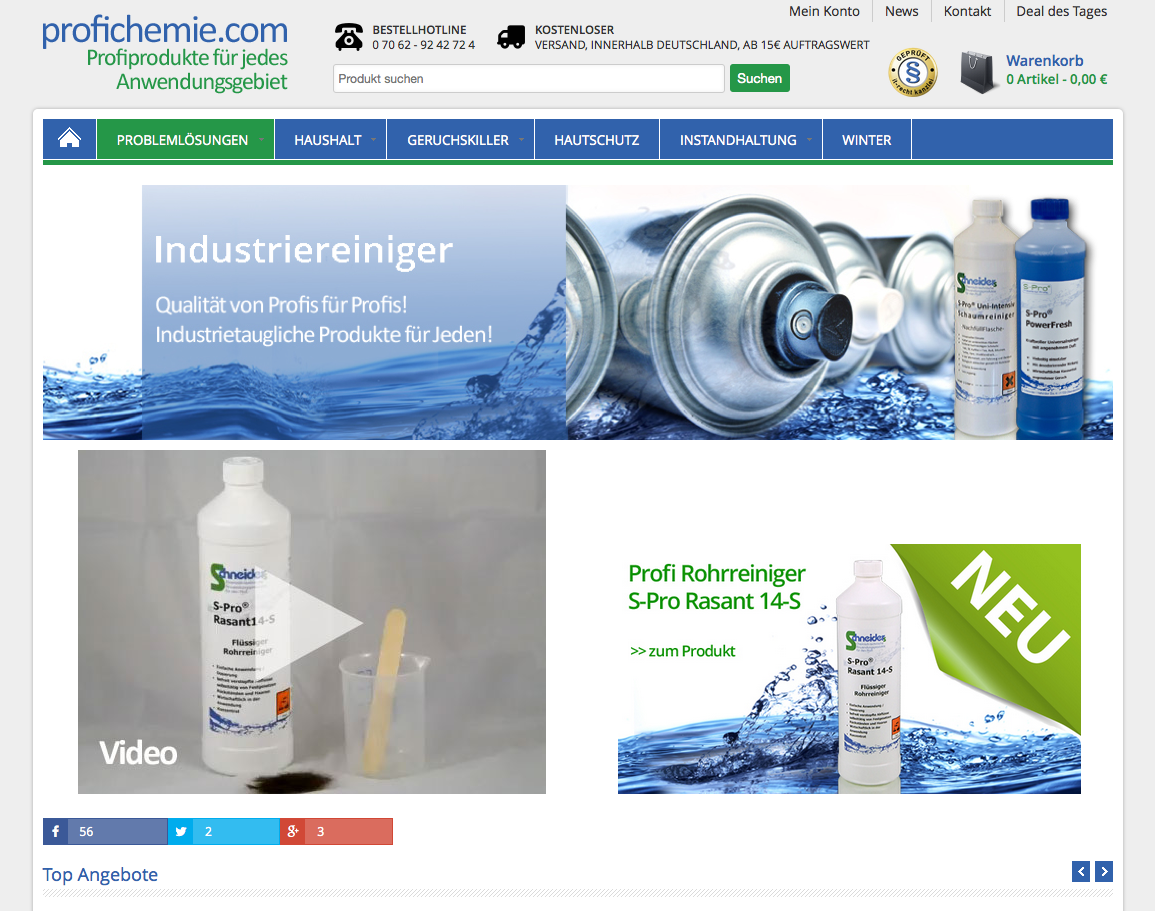 Profichemie.com Screenshot