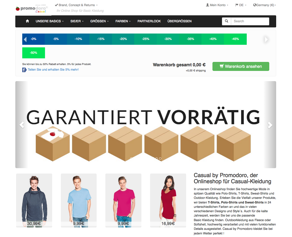weareCasual-by-promodoro.com Screenshot