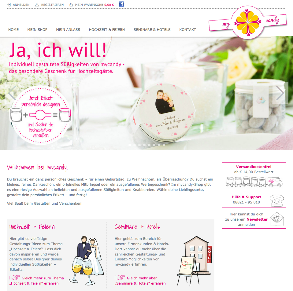 mycandy.de Screenshot