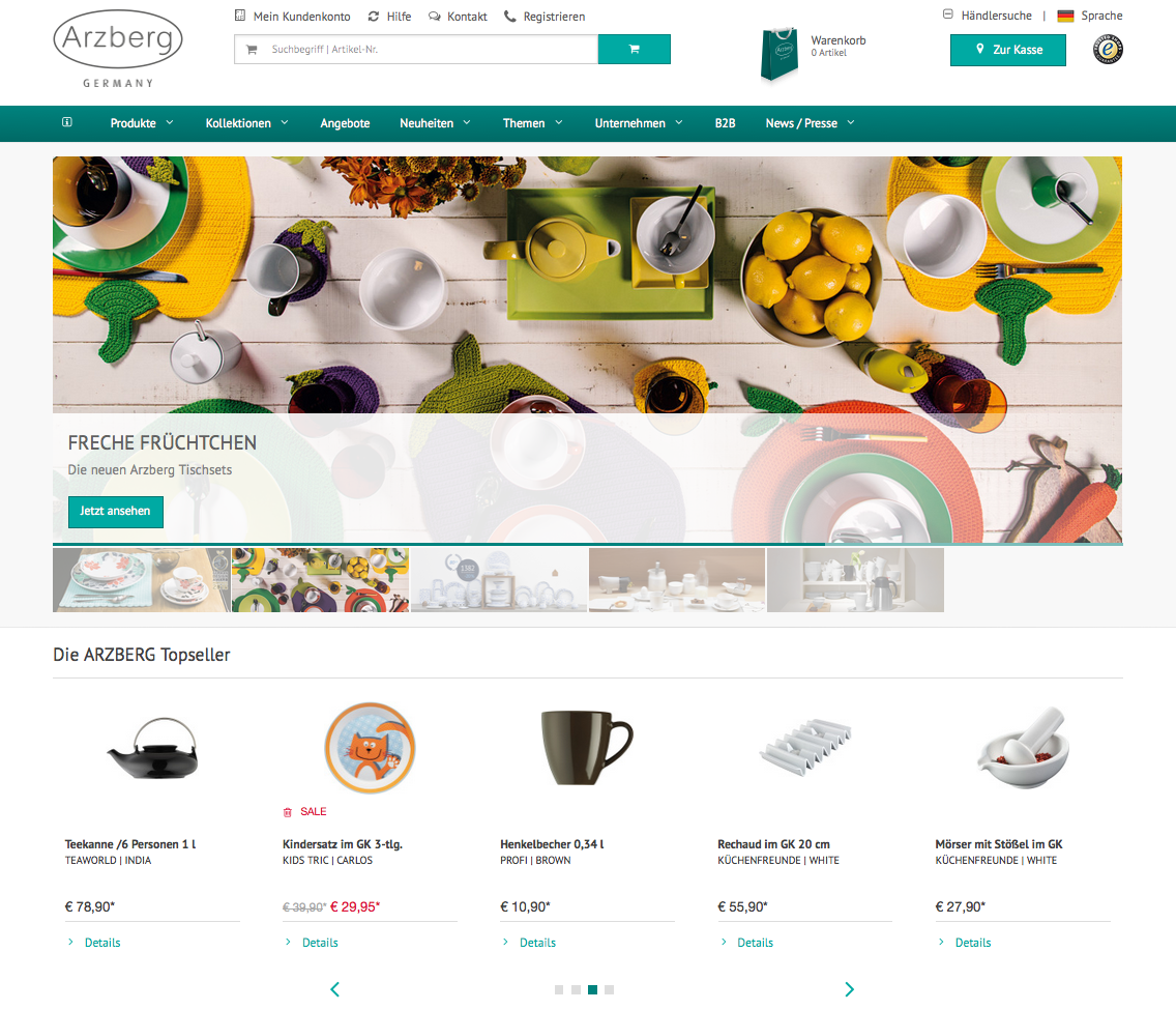 Arzberg-porzellan.com Screenshot
