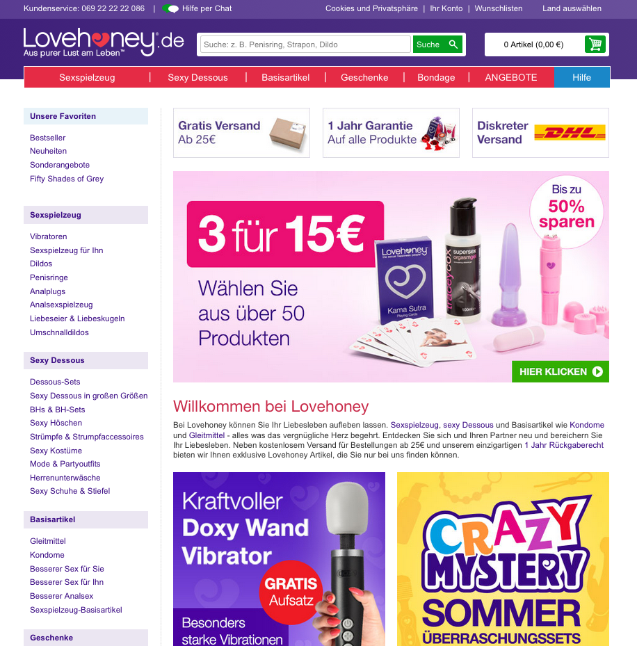 Lovehoney Screenshot
