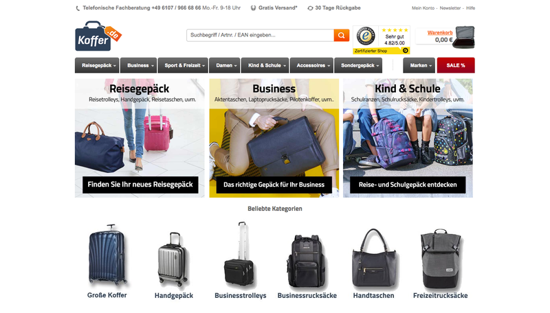 Koffer.de Screenshot