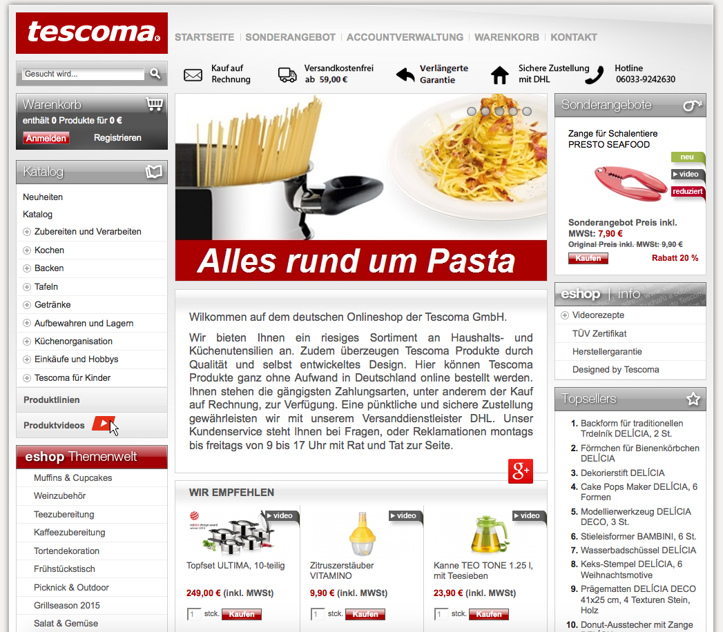 Tescoma Screenshot