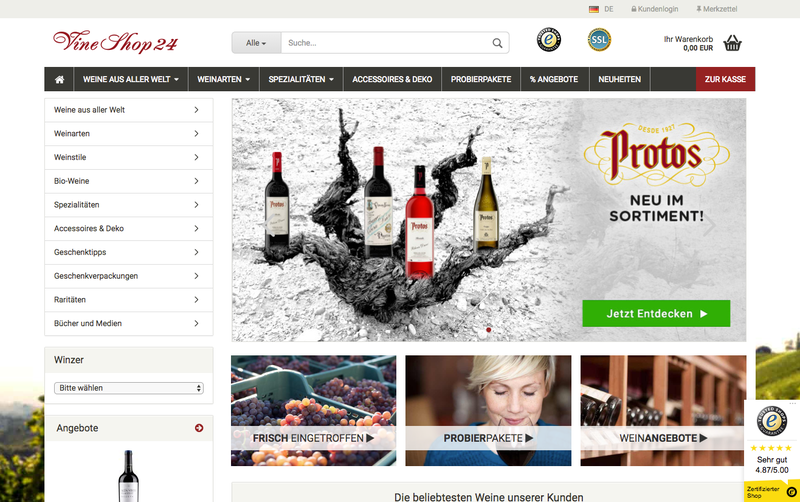 vineshop24.de Screenshot