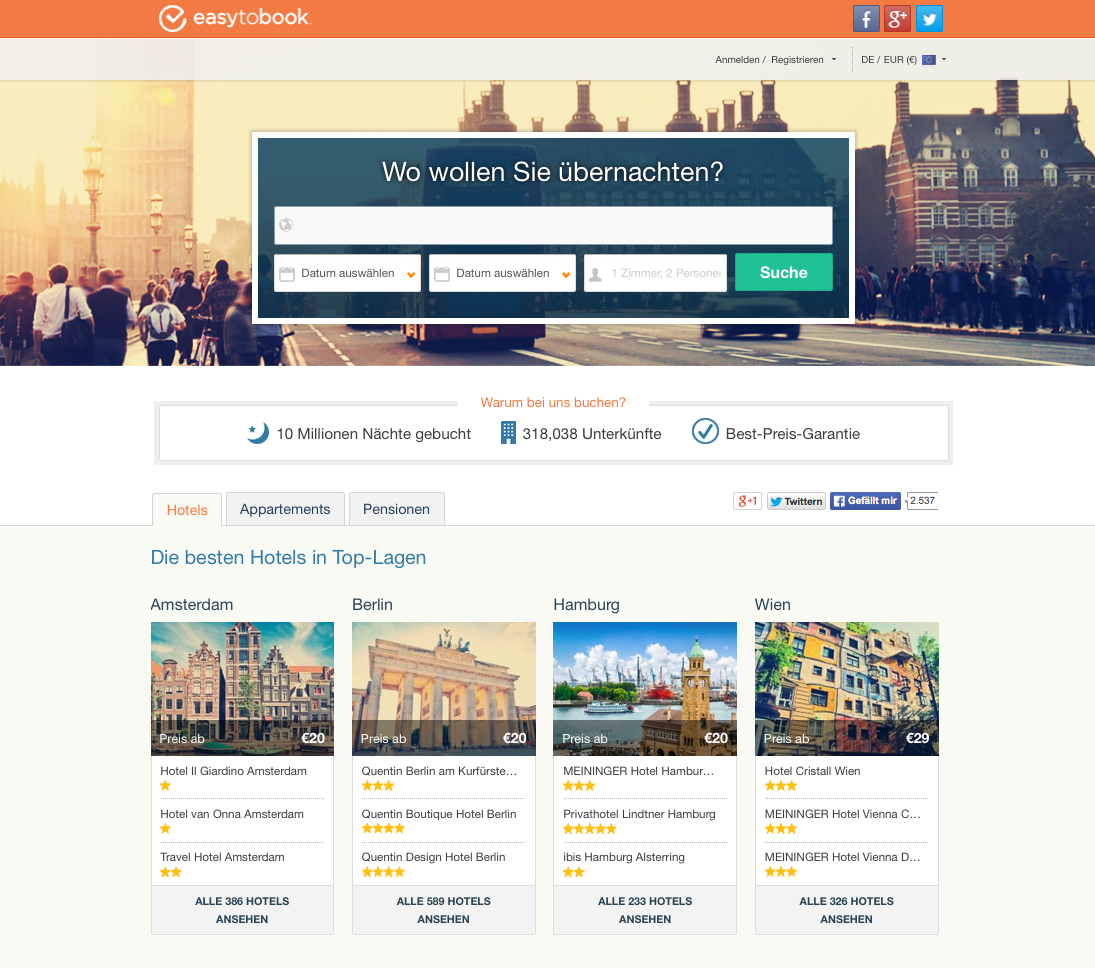 Easytobook.com Screenshot