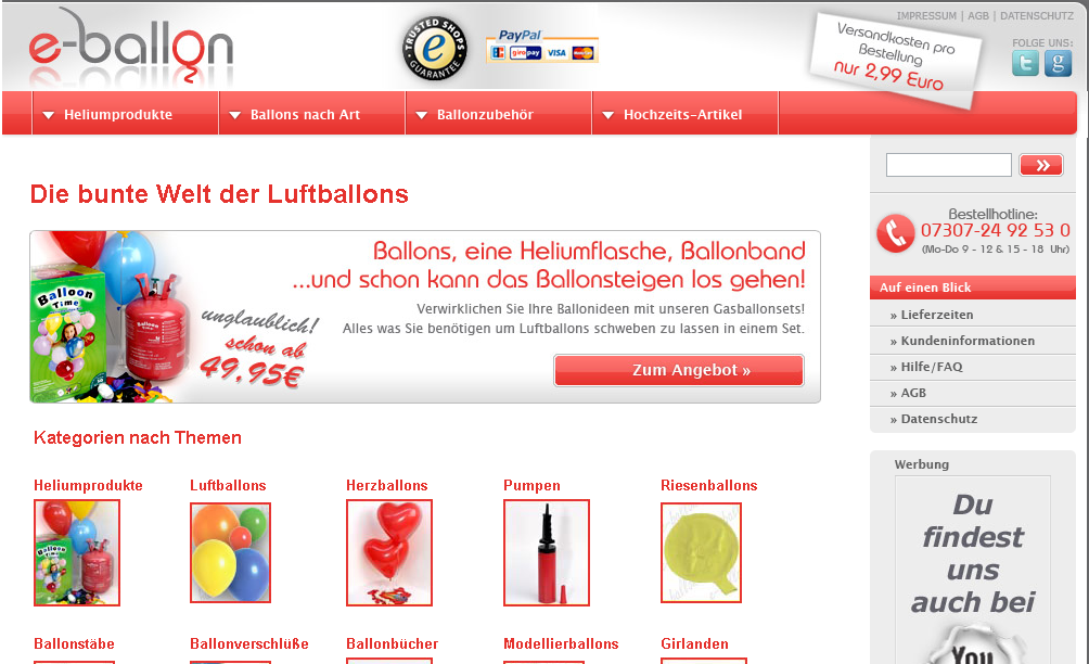 e-ballon.de Screenshot