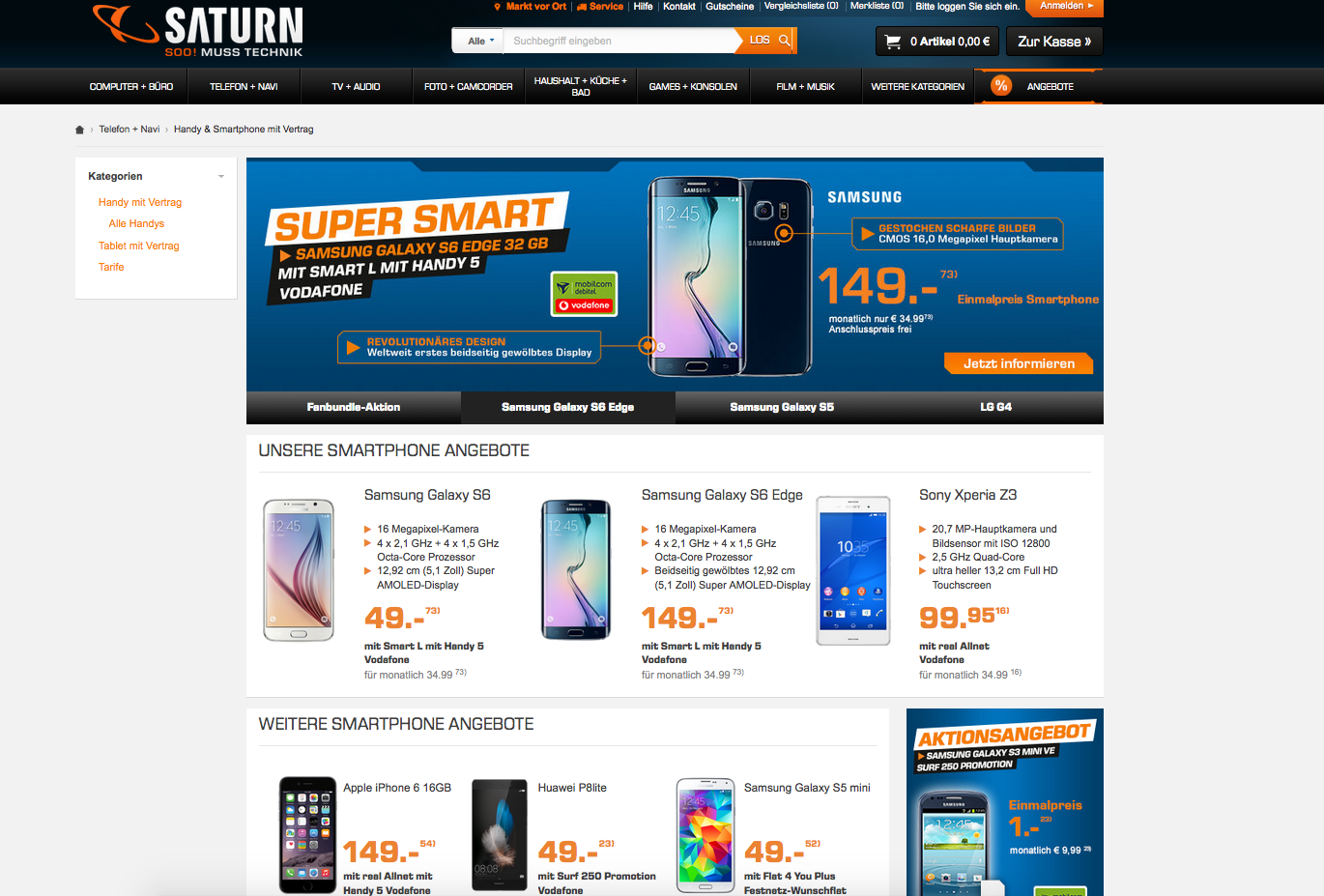Saturn Tarife Screenshot