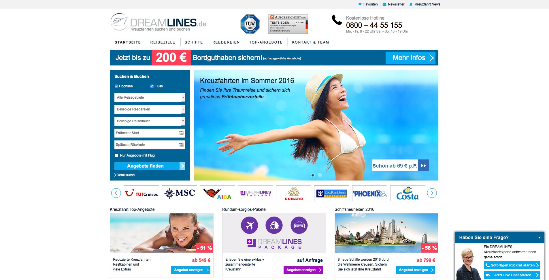 Dreamlines.de Screenshot