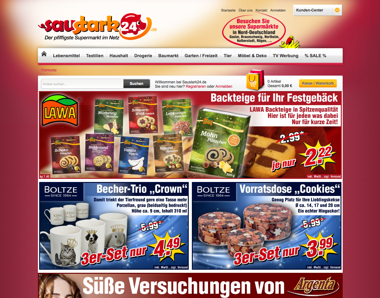 Saustark24.de Screenshot