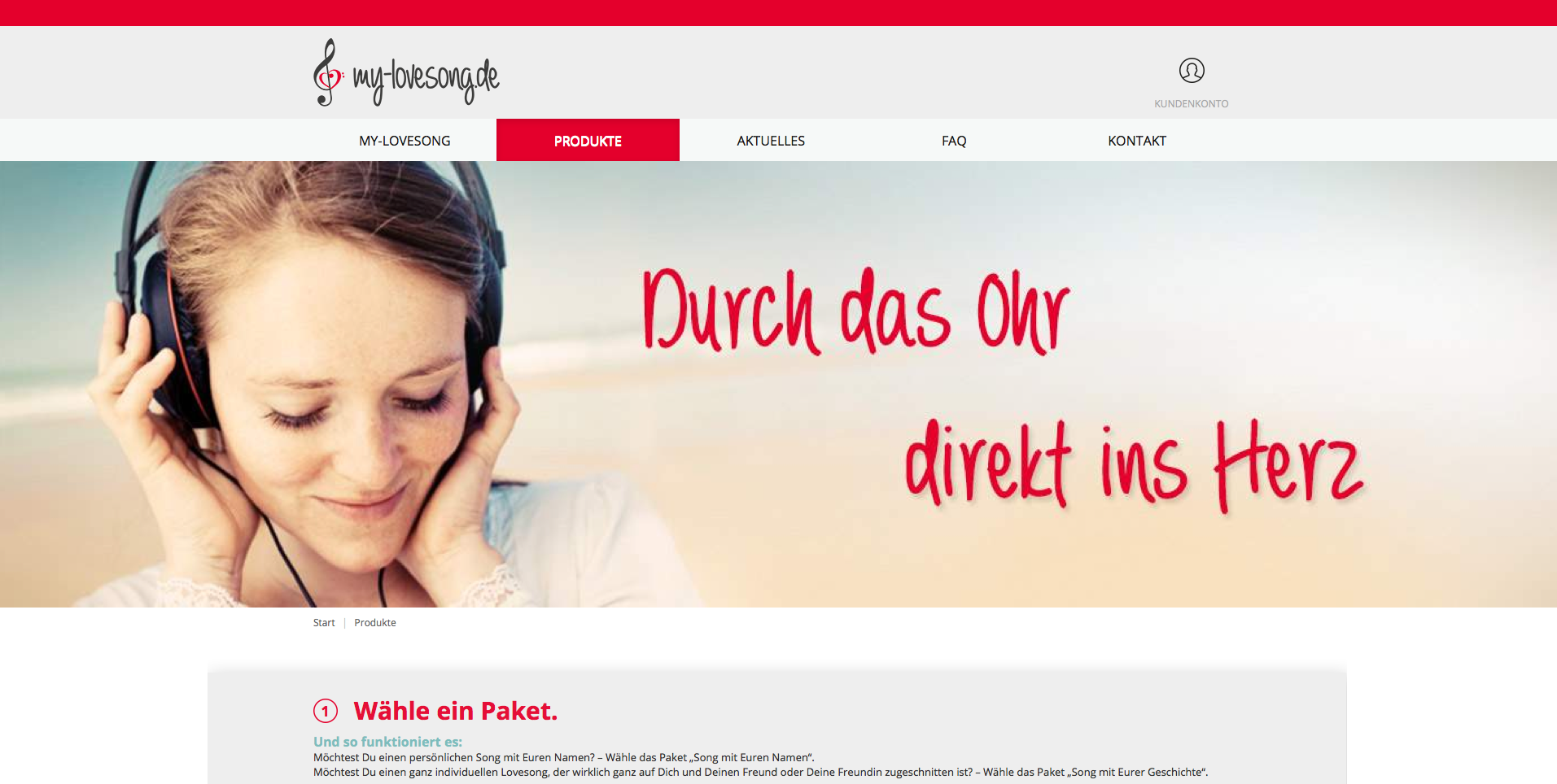 my-lovesong.de Screenshot