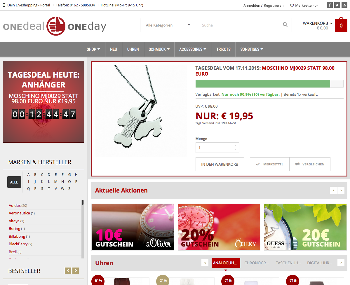 Onedealoneday.de Screenshot