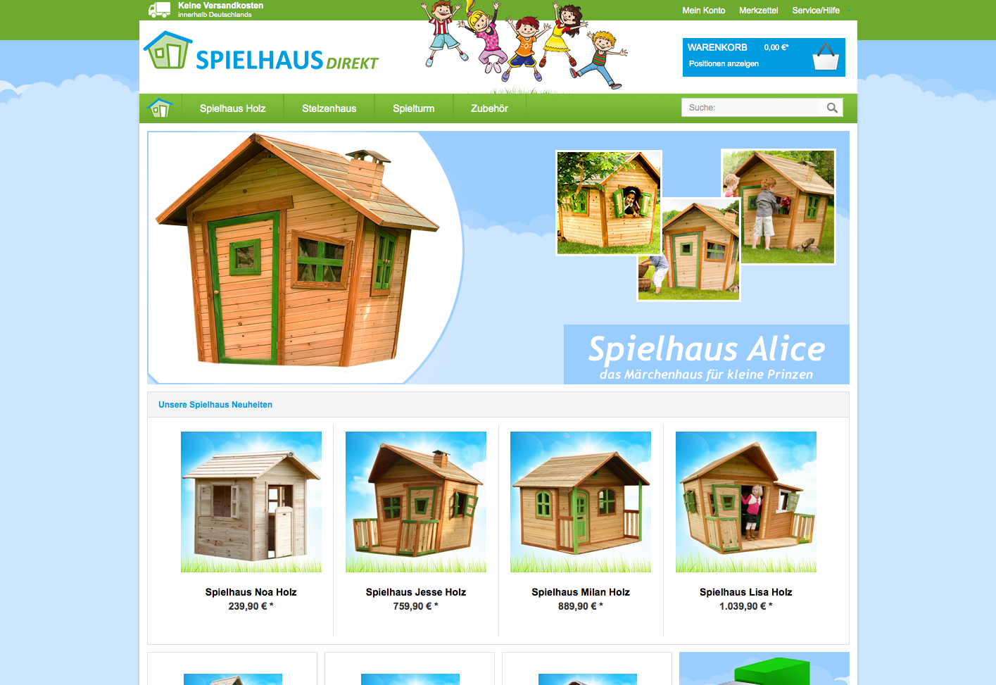 Spielhaus-direkt.de Screenshot