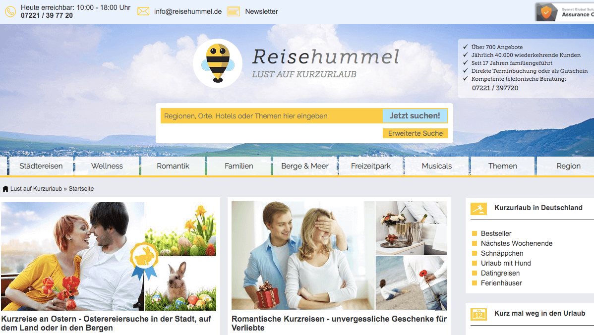 Reisehummel Screenshot